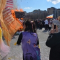 Il rito catartico del fuoco che conclude il 40° Corteo di Carnevale di Scampia, domenica 27 febbraio 2022. <em>Ph Aniello Gentile.</em>