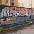 Mural al Quadrivio Arzano (Napoli), 1992. Vista parziale. Ph Archivio GRIDAS.