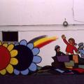 Mural in memoria di Don Peppe Diana, a Casal di Principe (Caserta), 1996. Particolare: la poppa della barca della pace.

